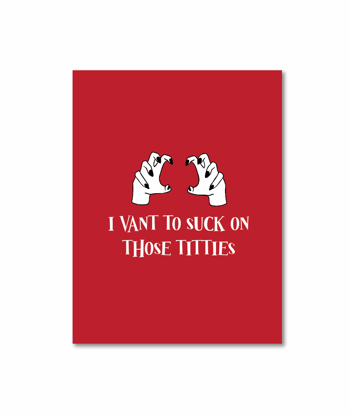 🧛‍♀️ Vant Those Titties Halloween Naughty Greeting Card - KushKards